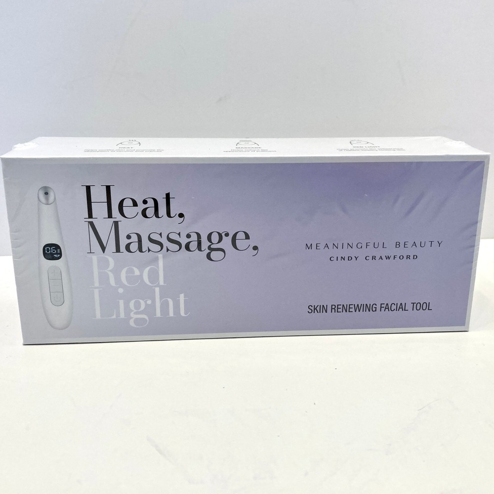 Meaningful Beauty Skin Renewing Facial Tool Heat Massage Red Light New Sealed